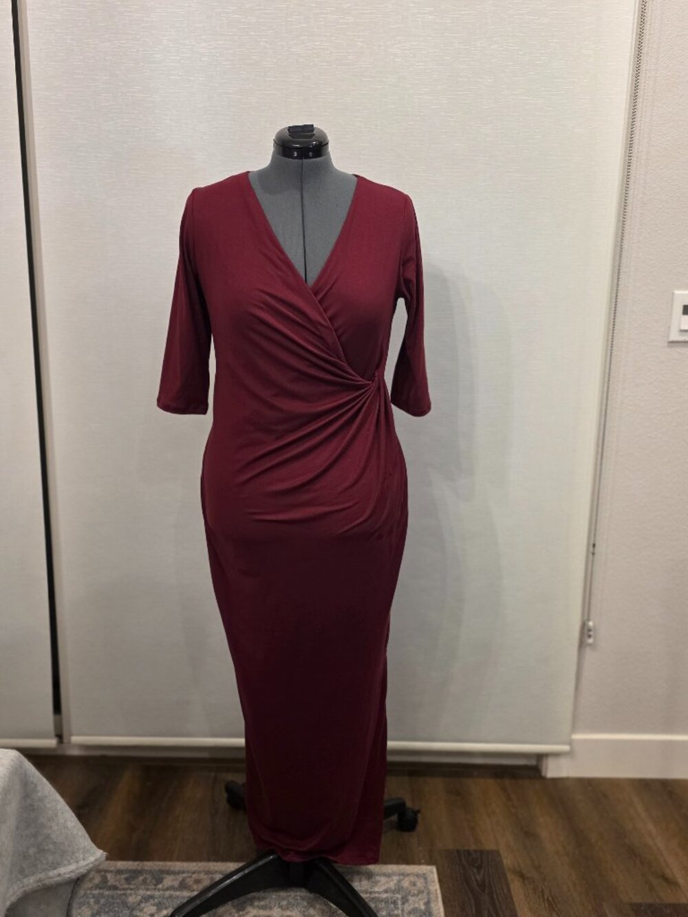 24 Seven Burgundy Bodycon Dress